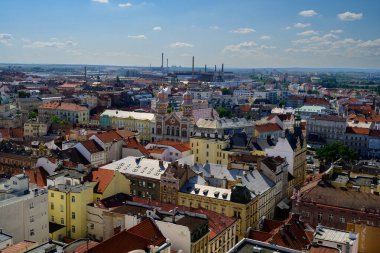 Plzen, Çek Cumhuriyeti - 15 Ağustos 2024: Pilsen Kenti Büyük Sinagog Velka Sinagogu.