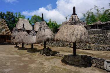 Ngadhu Male Ancestral Shrine Luba Traditional Village on Flores, Indonesia clipart