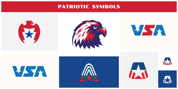 Vatansever logo koleksiyonu. Vatansever semboller vektör tasarımları.