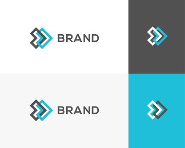 P harfi Arrow monogram logosu. Bir P harfi ve bir okun kombinasyonu. Logo hareketi belli bir yönde simgeliyor..