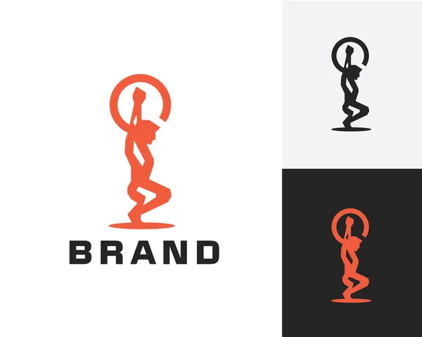 Lettre Logo Monogramme Flèche Une Combinaison Une Lettre Une Flèche — Image vectorielle