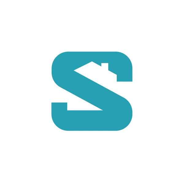 S harfi ev logosu. Modern ve minimalist tasarım S house monogram. S emlak harfi logosu, mülk, ipotek tasarımı.