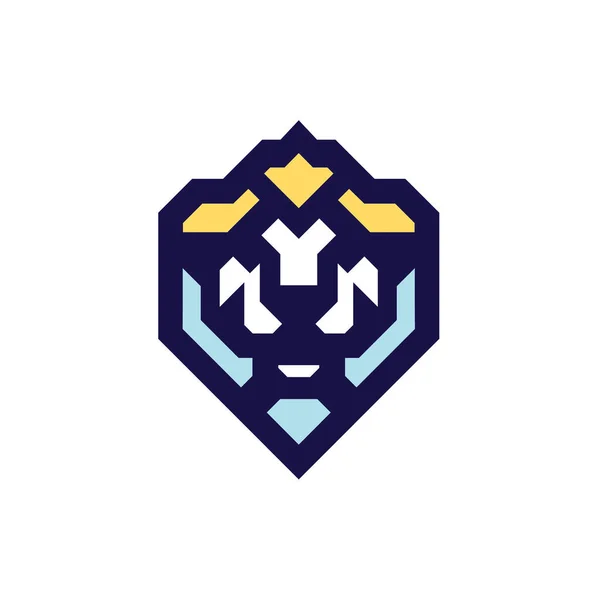 Happy Lion King Λογότυπο Για Πώληση Αφηρημένο Αλλά Μοντέρνο Λογότυπο — Διανυσματικό Αρχείο