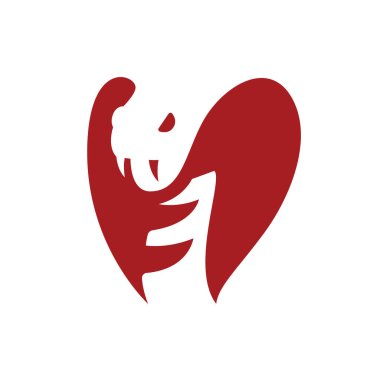 Kobra negatif uzay logosu. Yılan saldırı pozisyonu, vektör tasarımı.