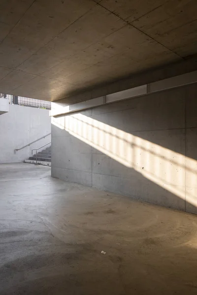 Concrete Pedestrian Underpass Passing Train Station Mendrisio Switzerland Nobody — Stock Photo, Image