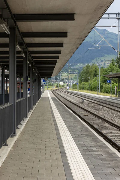 Typical Small Swiss Train Station — Stock Photo, Image