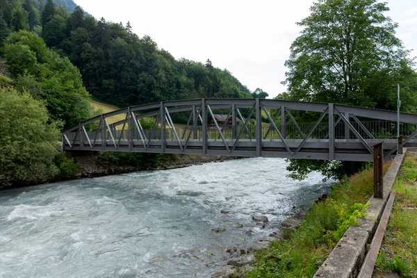 Schweizisk Grå Järnbro Arkitekt Och Ingenjör Gjorde Bra Produkt För — Stockfoto