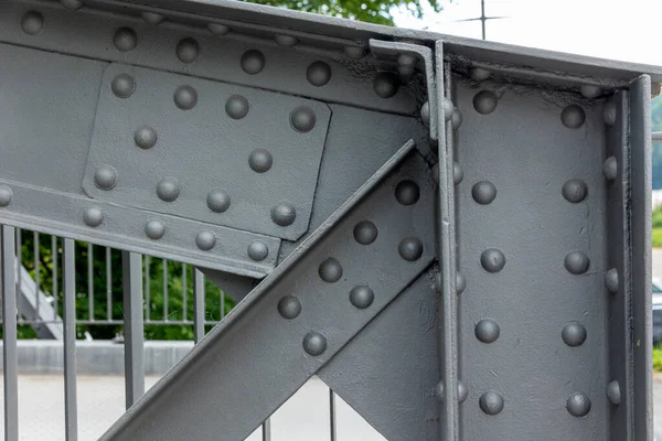 Puente Hierro Gris Suizo Arquitecto Ingeniero Hizo Buen Producto Para —  Fotos de Stock