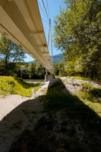 Pont Piétonnier Milieu Forêt Belle Architecture Grande Ingénierie Pont Est — Photo