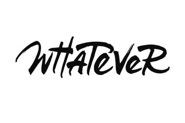 Vektör harfleri ne olursa. El yazısı metin etiketi. Freehand tipografi tasarımı