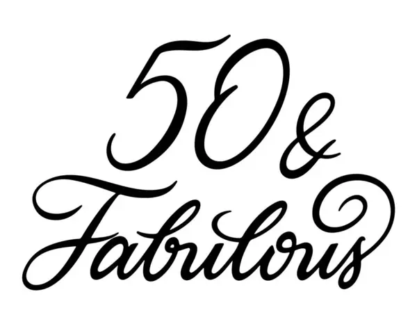 50 ve muhteşem vektör harfleri. El yazısı metin etiketi. Freehand tipografi tasarımı
