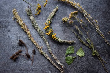 Slavic natural herbal incense wands clipart