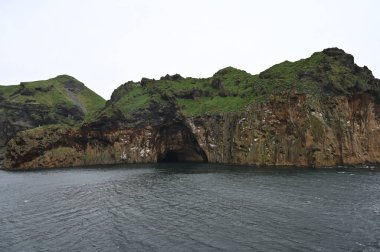 İzlanda 'daki Westman Adaları Koyu (Vestmannaeyjar)