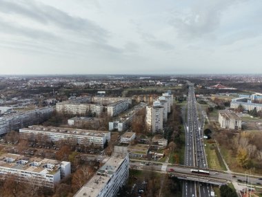 Belgrad kenti, Yeni Belgrad bölgesi insansız hava aracı görüntüsü.