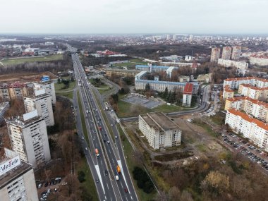Belgrad kenti, Yeni Belgrad bölgesi insansız hava aracı görüntüsü.