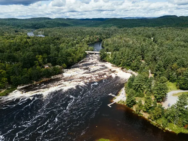 stock image Cascades and waterfalls park on the Ouareau River, in Rawdon, Quebec, Canada.