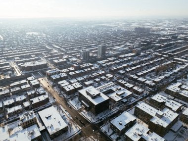 Montreal, Quebec, Kanada 'da Banliyö Kışı