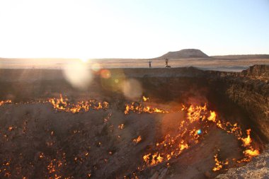 Darvaza Gaz Krateri, Karakum Çölü, Türkmenistan.