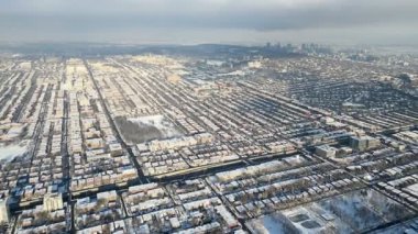 Montreal, Quebec, Kanada 'da Banliyö Kışı