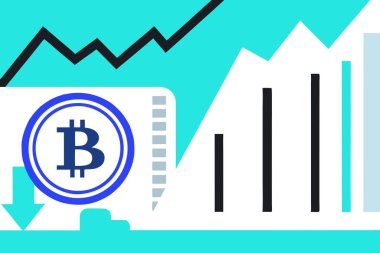 Soyut Dijital Para Birimi ve Borsa Çizelgesi Arkaplanı.