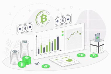 Bitcoin pozitif trend. Borsa Çizelgesi Konsepti