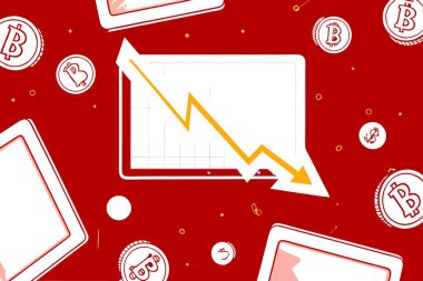 Bitcoin negatif trend. Borsa Çizelgesi Konsepti