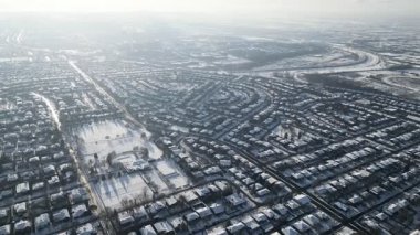 Montreal, Quebec, Kanada 'da Banliyö Kışı
