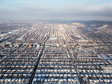 Montreal, Quebec, Kanada 'da Banliyö Kışı