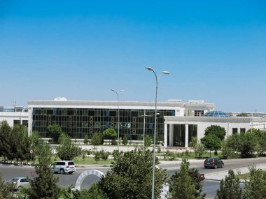 2 Eylül 2023. Ashgabat 'taki hükümet binaları. Türkmenistan.