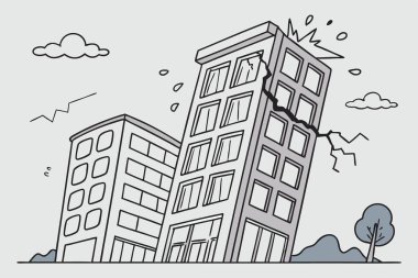 Şehir merkezinde yağmur ve yangınla deprem.