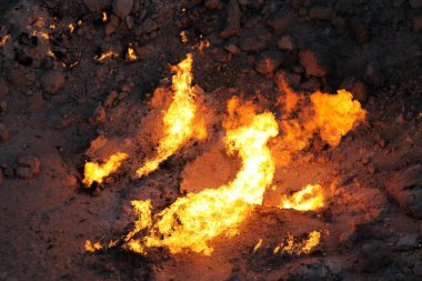 Darvaza Gaz Krateri, Karakum Çölü, Türkmenistan.