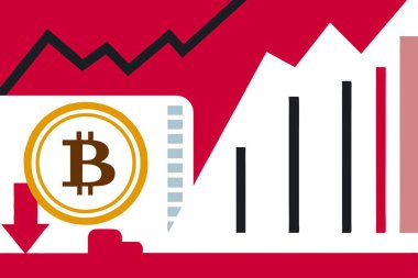 Soyut Dijital Para Birimi ve Borsa Çizelgesi Arkaplanı.