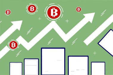 Bitcoin pozitif trend. Borsa Çizelgesi Konsepti