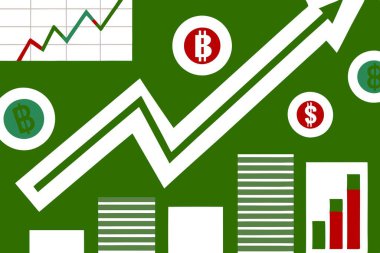 Bitcoin pozitif trend. Borsa Çizelgesi Konsepti