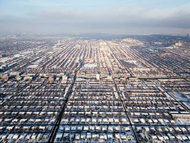 Montreal, Quebec, Kanada 'da Banliyö Kışı