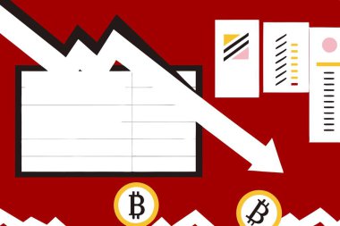 Bitcoin negatif trend. Borsa Çizelgesi Konsepti