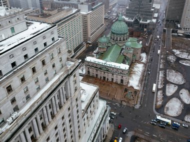 Mary, Montreal 'deki Dünya Katedrali' nin Kraliçesi küçük bazilika. (Katedral Marie-Reine-du-Monde).