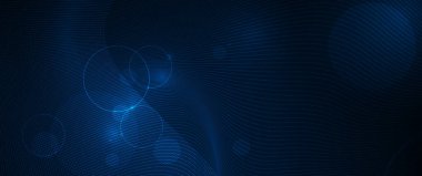 Vektör soyut siber uzay ve mavi çizgi desen hareketi, koyu mavi arkaplan üzerinde grafik tasarımı. İllüstrasyon fütüristik bağlantı, yüksek teknoloji, geri grup için enerji dijital teknoloji kavramı