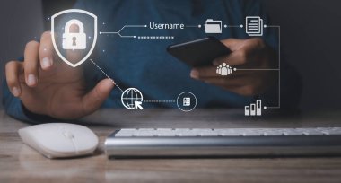 Fingerprint scanner futuristic digital processing of biometric identification. Secure access granted by valid fingerprint scan, cyber security on internet of digital programs futuristic applications.