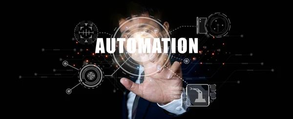 Automation software process system business as an innovation improving productivity, Optimization software process system business. Technology, Internet and network concept.