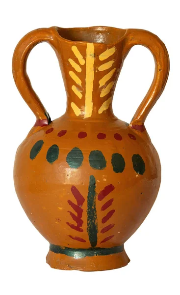 Amphora 来自北非的罗马人的经典的Amphora 在白人背景下被隔离 — 图库照片