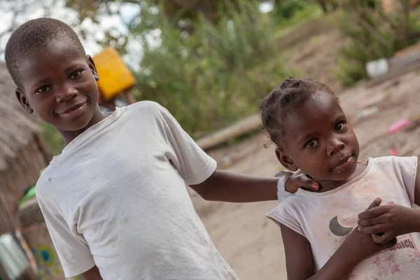 Xai Xai Mosambik Nahaufnahme Von Nicht Identifizierten Afrikanischen Kindern Die — Stockfoto
