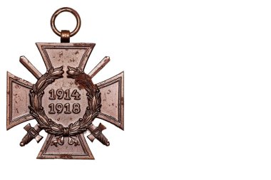 Eski şeyler. WWI Alman 1914 1918 Şeref Madalyası W / Kılıç 1914-1918 Madalyası sadece tarihsel başarılar için