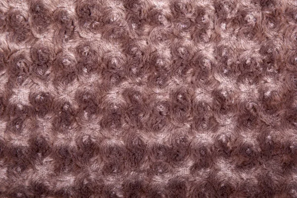 Vlnitá Hnědá Tmavě Béžová Vlna Umělá Ovčí Vlna Textilní Textura — Stock fotografie