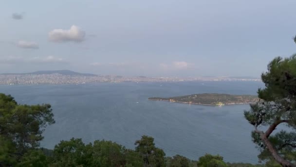 Istanbul Turkije September 2023 Uitzicht Vanaf Het Eiland Buyukada — Stockvideo