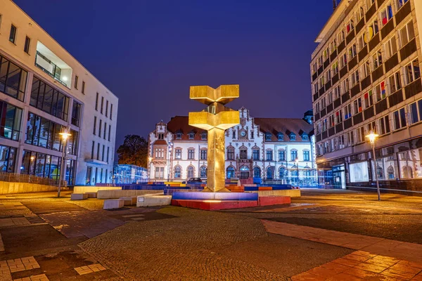 Square Historical Post Office Building Fountain Muelheim Ruhr — Stock Photo, Image