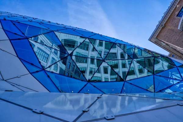Reflection Facade Iconic Building Downtown Eindhoven — Stock Photo, Image