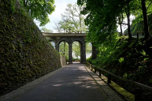 Camino Castillo Viaducto Histórico Koblenz Stolzenfels — Foto de Stock