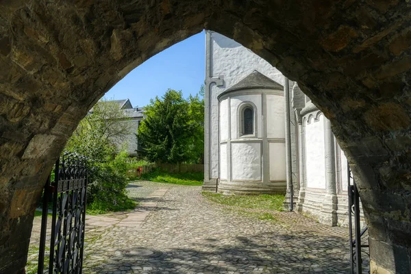 Tor Einer Historischen Kirche Der Altstadt Von Goslar — Stockfoto