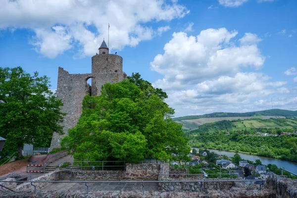Historical Saarburg Castle Ruin River Saar — Stock Photo, Image